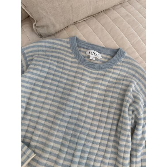 velvet by Graham and Spencer striped cashmere sweater - Picture 5 of 7